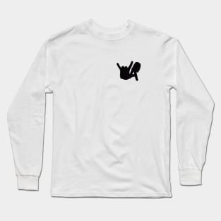 Small LA Rocks Silhouette, Black Long Sleeve T-Shirt